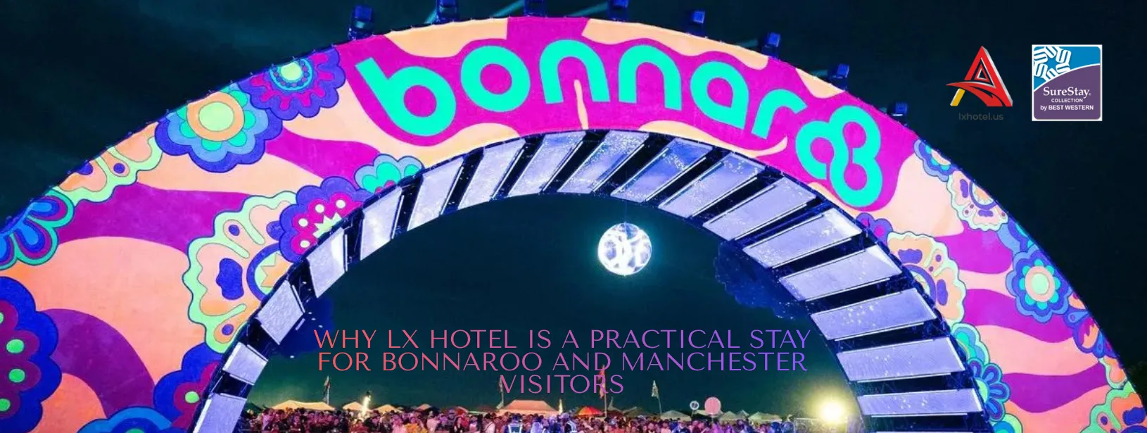 Lx Hotel Manchester TN guest room for Bonnaroo and Manchester travelers